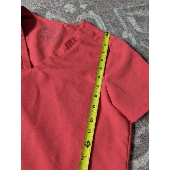 FIGS Technical Collection Womens Scrub Set Sz Small Tall Orange Nurse Medical - Picture 14 of 16